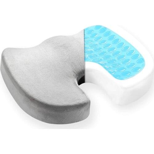 Gel Memory Foam Seat U-Cooling Effect Acne Orthopedic Coccygeal Sciatica Tailbone Relief Office Homepage floor pillow