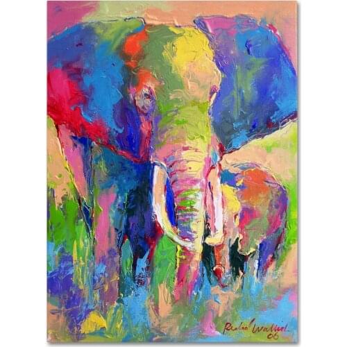 Animal oil painting on canvas african cool Elephant artwork for home decor Handmade modern art High quality