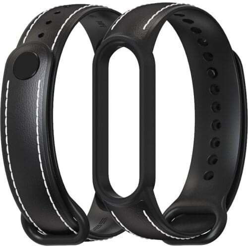 For Mi Band 5 Strap Leather for Xiaomi Mi Band 6 Bracelet Wristband Correa Miband 5 Xiomi NFC Sport TPU Breathable Replacement