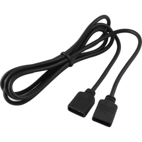 KSOL LED Strips RGB 4 Pin Female to Female Connector Power Cable Extension Cord Black 1M
