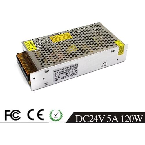 Best Quality 24V 5A 120W Switching Power Supply Driver for LED Strip Light 3D Printer AC110V 220V Input To DC24V SMPS