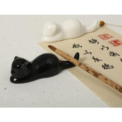 Simple cat small ornaments porcelain decoration creative ceramic crafts