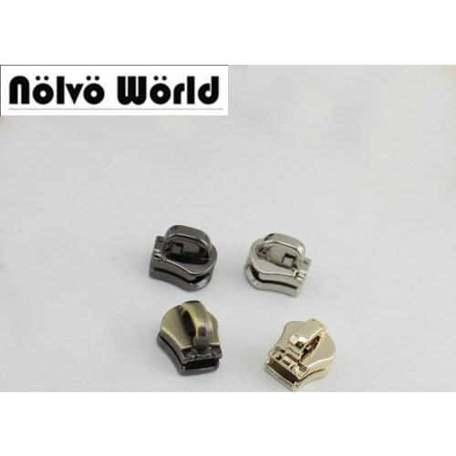 100pcs 5#Metal teeth zipper head plus movable zipper metal for bags,garments fabric NO.5 nylon zipper teeth