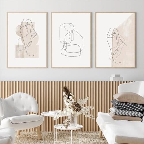 Wall Art Poster Print Aesthetic Room Decor Line Color Abstract Canvas Painting Living Room Decoration Picture Home Decor Posters