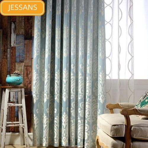 Nordic Minimalist Curtains, Light Luxury Jacquard Curtains for Living Room Bedroom Balcony Curtains Customized Finished Products
