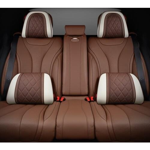 2021 The New leather Car Seat Rest Cushion Headrest Car Neck Pillows For Mercedes Benz Maybach S-Class Headrest Car Accessories