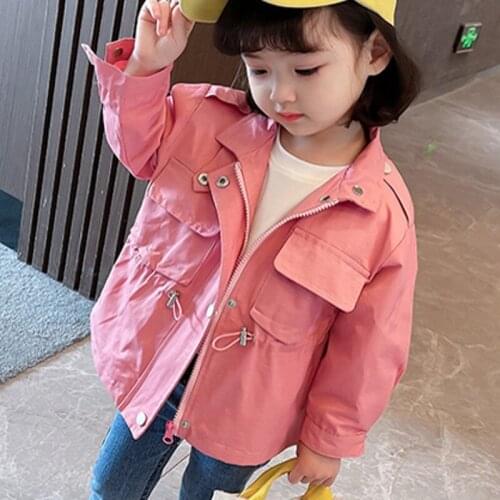 New Jacket Girls Korean Trench Coat Children Baby Girls Spring Autumn Coat CT2021025