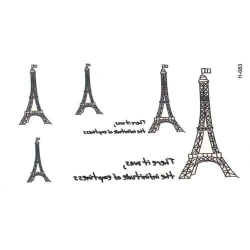 New Eiffel tower waterproof temporary tattoos tatuajes temporales henna tattoo sleeves gold tattoo tatoo fake flash tatoos