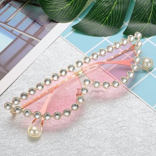 Cateye Sunglasses Women Rhinestone Sun Glasses for Female Vintage Retro Woman Glasses Metal Frames Elegant Luxury Uv400 Brand