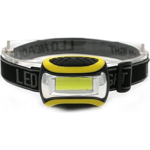 Outdoor camping night fishing cycling, mountaineering, 3 level lighting, 3AAA portable mini headlamp, plastic COB headlamp