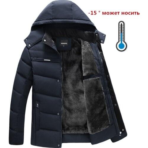 Parka Coats 2019 Winter Thick Warm Jacket Men Thicken Hooded Waterproof Outwear Fleece Padded Casual Overcoat Male Clothes 4XL