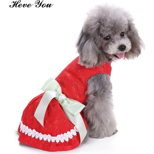 Heve You Dress Christmas Dog Clothing Ladylike Pet Cats Skirt Dog Costume Chihuahua Clothes for Small Dogs Pets Acessorios