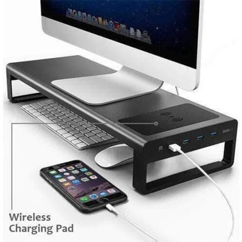 Smart Base Aluminum Alloy Computer Laptop Base Stand with USB 3.0 Port Hogard