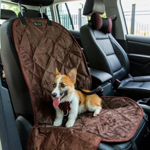 Simple One-Seat Covers Waterproof Short Plush Quilted Fabric Car Interior Travel Accessories Car Seat Covers Mat for Pets Dogs