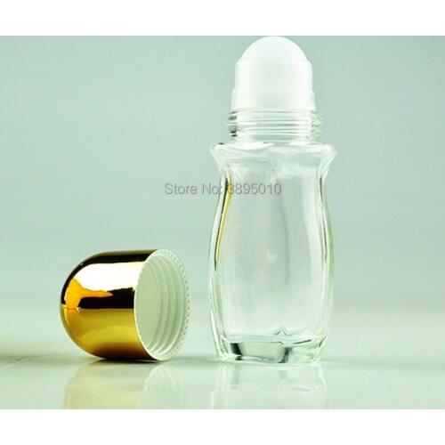 50ml Empty glass Roll On Bottle Deodorant Roll-on Women Cosmetic Anti-perspirant Container F1076