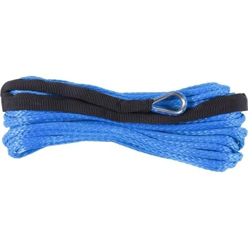 3/16 inch x 50 inch 7700 LBs Synthetic Winch Line Cable Rope with Protection Sleeve for ATV UTV