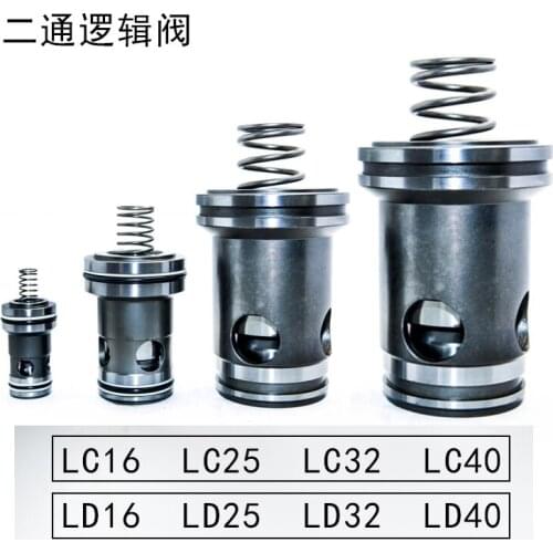 Insert Two-way Logic Valve Hydraulic Fittings LCV/LD 16 25 32 40 Path Direction Pressure Valve Insert