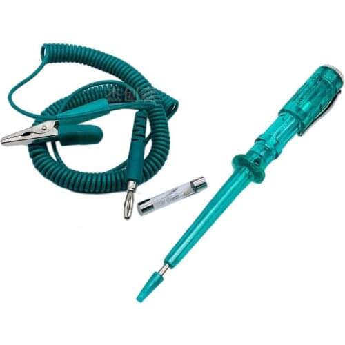 High Quality Auto 6V 12V 24V DC Car Truck Voltage Circuit Tester Car Test VoltMet Long Probe Pen Light Bulb Automobile Maint