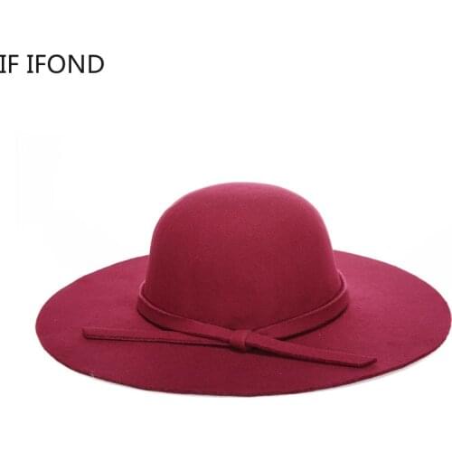 Fashion Woman Classic Retro Jazz Top Hats Ladies Wide Brim Dome Fedora hats