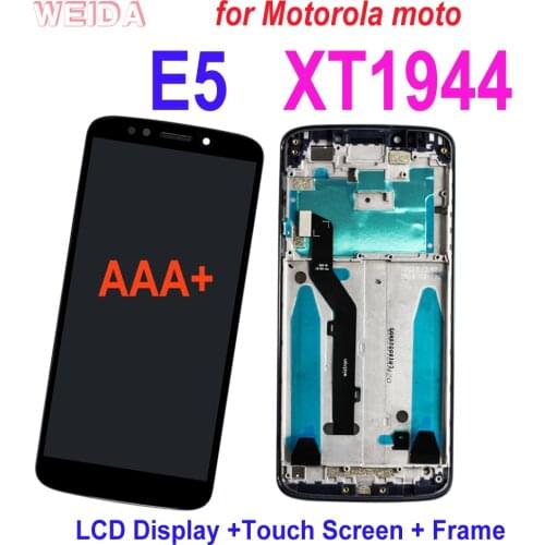 Super AMOLED LCD for Motorola moto E5 XT1944 LCD Display Touch Screen Digitizer Assembly with Frame Replacement for Moto E5 LCD