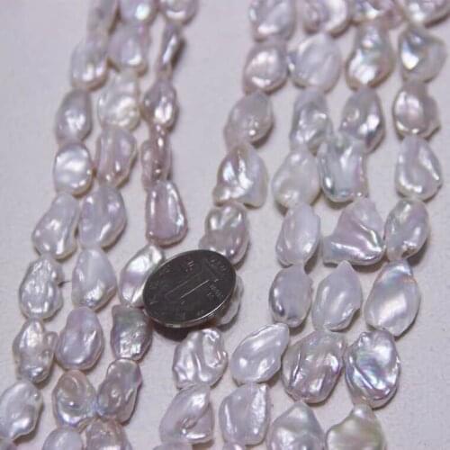 10-12mm Big Size KESHI PEARLS STRAND Loose Pearl Necklace Real Pearl Strand String 38cm Long DIY Jewelry Necklace/Bracelet