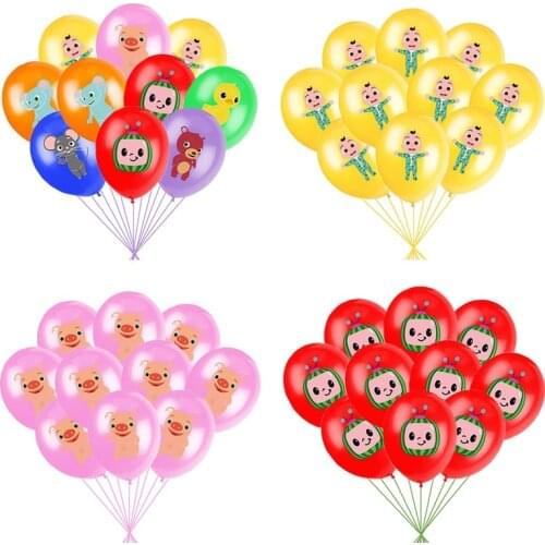 10 pcS cocomelon series Mixed latex balloon Children theme party decoration balloons Boy girl birthday party decoration balloons