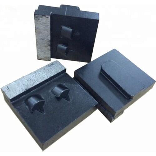 KT47 Redi Lock Diamond Grinding Pads PCD Grinding Shoes with Two Quarter PCD and Segment for Epoxy Glue Coating Removing 12PCS