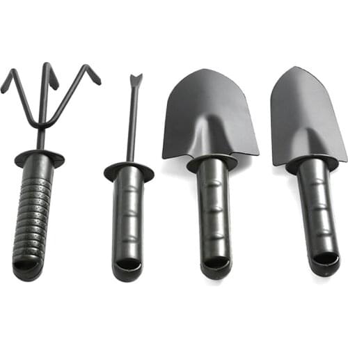 4Pcs Flower Planting Soil Shovel Rake Fork Cultivator Trowel Kit Home Gardening Tools Succulent Plants Soil Shovels