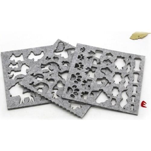 7pcs Wool Felt Mold Needle Felting DIY Craft Stencil Applique Handicraft Shaping Mould Sewing Accessories E56C