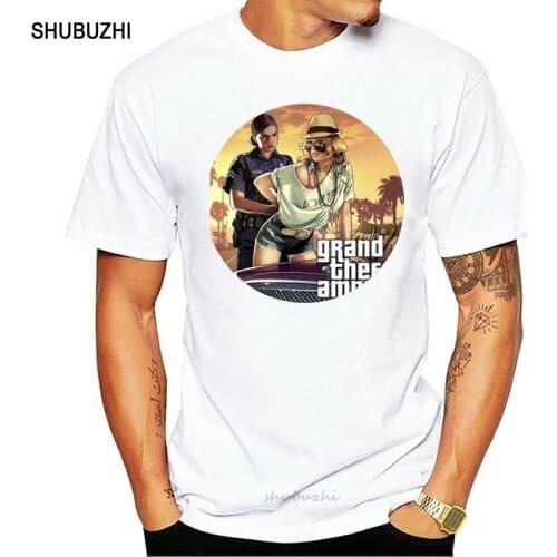 7769-WH Grand Theft Auto GTA Vice City Andreas Games White Mens Tee T-shirtCool Casual pride t shirt men Unisex Fashion tshirt