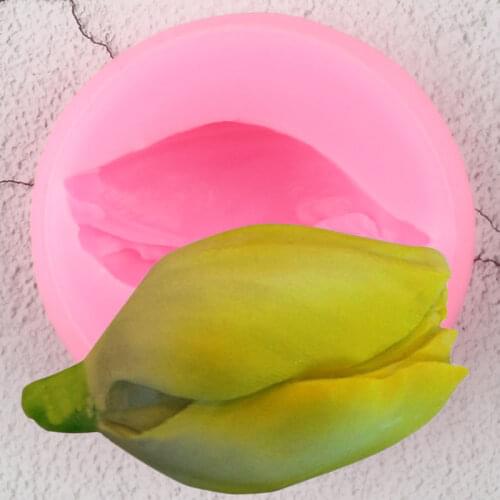 Flower Tulip Silicone Molds DIY Cake Decorating Tools Rose Cones Thorns Fondant Mold Cake Baking Candy Chocolate Gumpaste Moulds