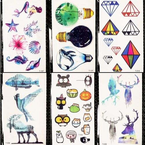 Long Lasting Cute Gadgets Flash Tattoo Cartoon Arm Cute Small Temporary Blub Tattoo Elk Stickers Kids Xmas Gift Tatoos Paste