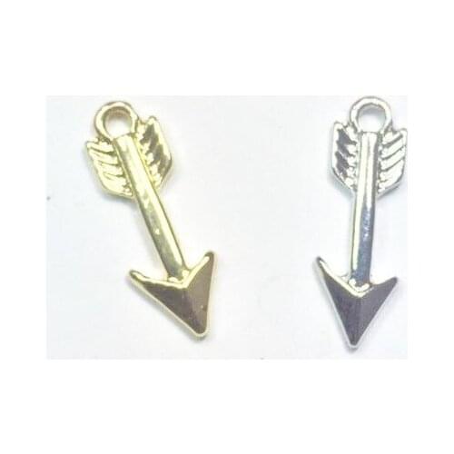 Eruifa 20pcs 5*16mm Mini Arrow Zinc Alloy necklace,earring bracelet jewelry DIY handmade 2 colors