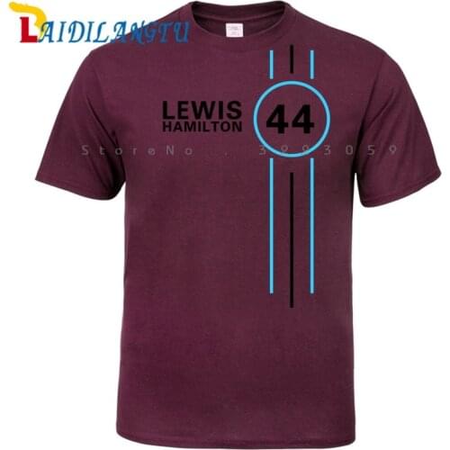 Hamilton F1 44 Mens Cotton T-Shirt Summer Fashion T Shirt Man Short Sleeve Tops Tees