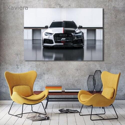 HD Supercar Photography Picture Audis Car Black and White Poster Modern Art Canvas Painting Home Decor for Living Room Bedroom