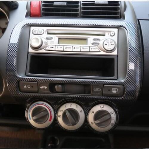 Carbon Fibre Interior Moulding Gear Door Handle Window Center Console For Honda Fit 1GEN Hatchback 2004 05 06 07 CAA328A