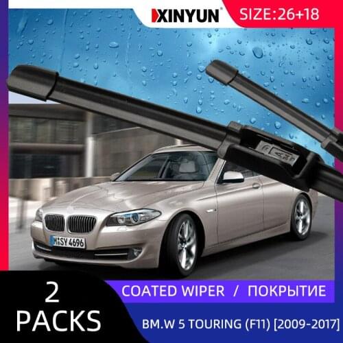 LHD Coated wiper Front Rear Wiper Blades Set For Bmw - 5 Touring (F11) [2009-2017] Windshield Windscreen 26"18"