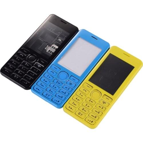 For Nokia Asha 206 2060 Dual SIM Housing Cover Door Frame + Battery Back cover + Keypad