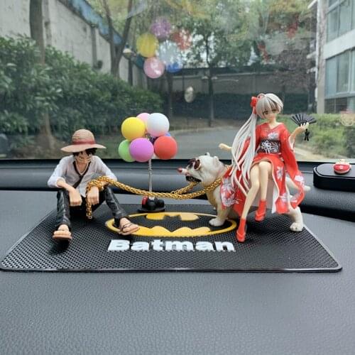 Creative Dome Girl Luffy One Piece Anime Hand-made Model Car Decoration Accessories Home Desktop Decoration Gifts for Boys