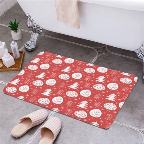 ChristmasTree Entrance Door Floor Mat Door Mat Rectangle Non-Slip Foot Pad Home Welcome Carpet For Hallway Bath Kitchen Doormat