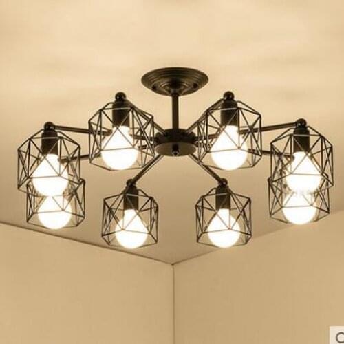 Living room lamp American modern minimalist ceiling lamp bedroom room warm lamp creative circular restaurant atmospheric light