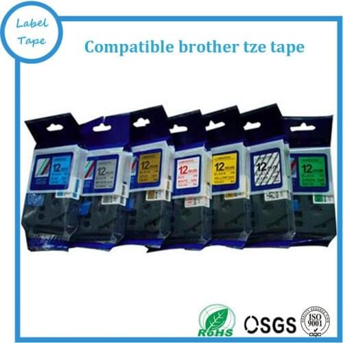 5pcs TZE tape TZe 231,TZ-531,TZ131,TZ 631, TZe831 White/Blue/Clear/Yellow/Gold TZe used for brother PT1280 PT-7600 pt