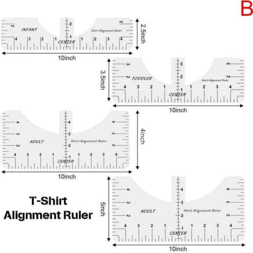 New Hot T-Shirt Alignment Ruler Craft Ruler with Guide Tool for Fashion Design Drawing Template Craft Tool Sewing SMR88