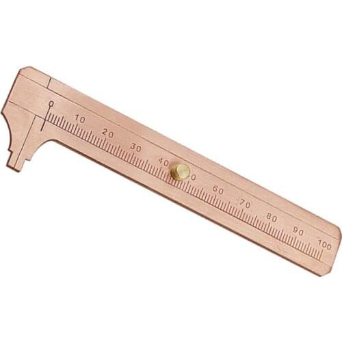Mini 0-80mm/0-100mm Metal Solid Brass Double-scale Purple Copper Sliding Gold Vernier Caliper Ruler Portable Measurement Tool