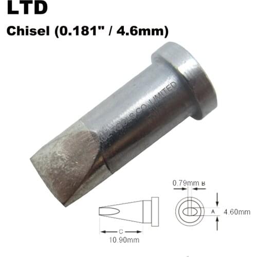 10 PCS Weller LTD Chisel 4.6mm 0.181" Soldering Tip for WP80 WSP80 WSFP8 WD1000 WD2000 WSD81 WS81 WSF81D8 WS81D5 Handle Iron Bit