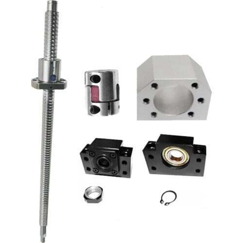 1PC Left-Handed Precision Ball Screw Set SFU1605/2005/2505/2510/3205/3210+BKBF12/15/20/25+nut housing+coupler CNC machine