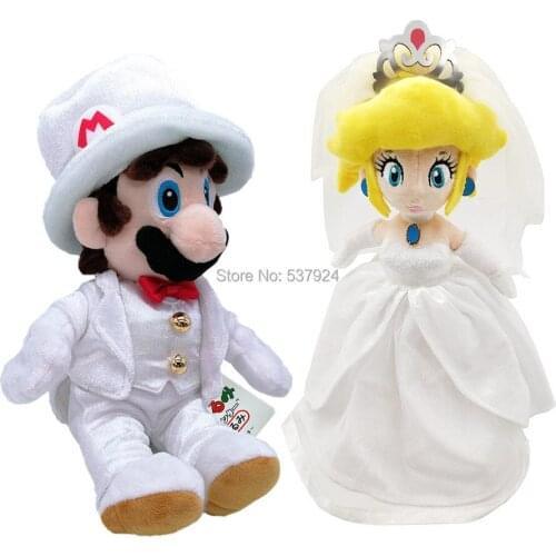New 10Pcs White Beauty Dress Princess & Sitting Pose With White Dress 9-13" 23-33CM Plush Doll