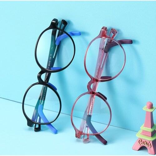 Veshion Tr90 Frame Blue Light Blocking Glasses Baby Boy Girl Clear Lens Kids Round Glasses Frame for Children Transparent