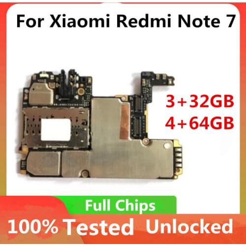 Unlocked For Xiaomi Redmi hongmi Note 8 Pro Motherboard 64/128gb original Logic Board mainboard with full chips Android system