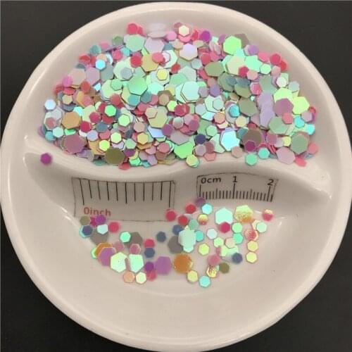 3mm 5mm Hexagon PVC loose Sequins Paillettes for Nail Art Manicure, Wedding Confetti,Accessories for Ornament/Crafts